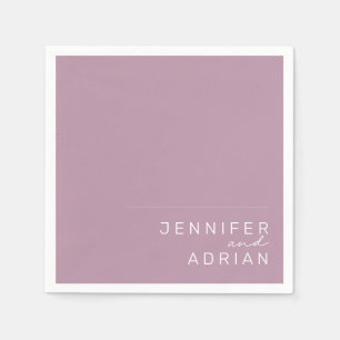 Elegant Pastel Minimal Purple Modern Wedding Napki Napkin