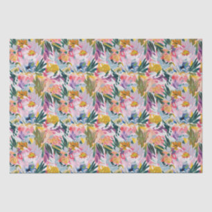 Elegant Pastel Pink Abstract Floral Pattern Tissue Paper