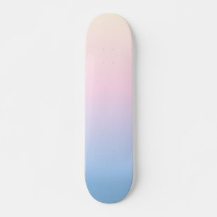 elegant pastel pink blue bright gradient colours skateboard