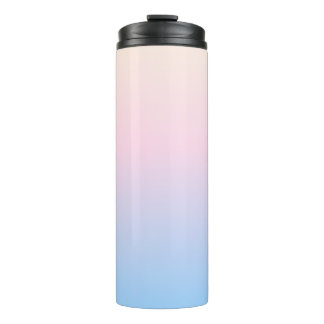 elegant pastel pink blue bright gradient colours thermal tumbler
