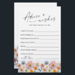 Elegant Pastel Pink Bohemian Advice & Wises<br><div class="desc">Elegant Dusty Blue Winter Foliage Advice Card.
Personalise with the bride to be's name and date of shower. 
For further customisation,  please click the "customise further" link. If you need help,  contact me please.</div>
