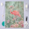 Elegant Pastel Pink Flamingo & Roses Decoupage