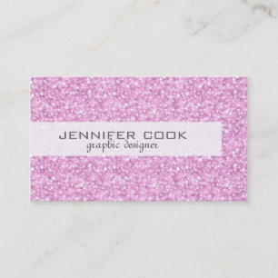Elegant Pastel Pink Glitter & Sparkles 2 Business Card