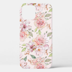 Elegant pastel pink roses pattern Case-Mate iPhone iPhone 12 Case