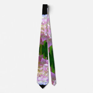 Elegant pastel pink yellow purple hydrangeas tie