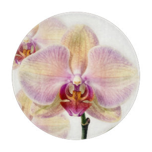 Elegant Pastel Purple Orchid Bloom Cutting Board