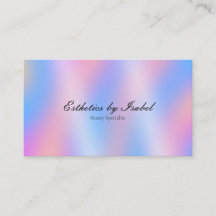 Elegant Pastel Rainbow Aesthetic Business Card