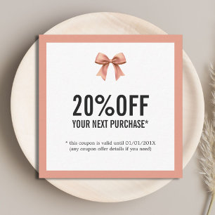 Elegant Pastel Ribbon Stylish Beauty Salon Coupon