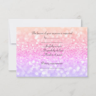 ELEGANT pastel sparkle ALL OCCASION RSVP Card