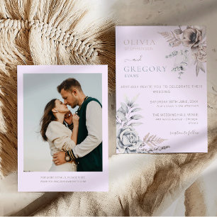 Elegant Pastel Spring Watercolor Flower Wedding Invitation