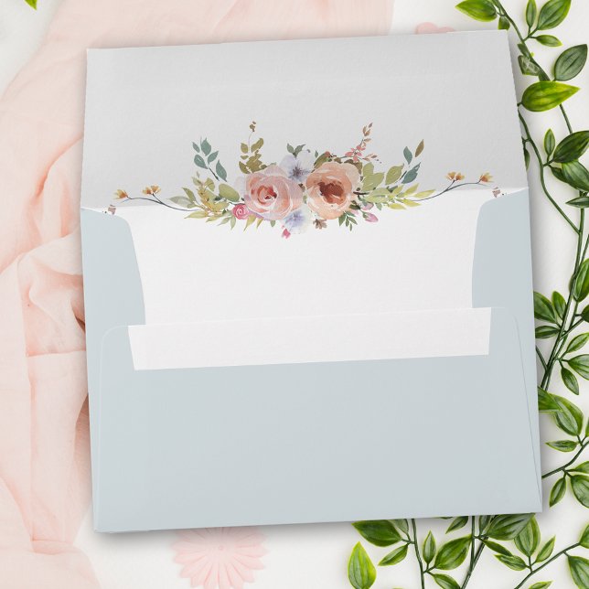 Elegant Pastel Watercolor Boho Floral  Envelope (Creator Uploaded)