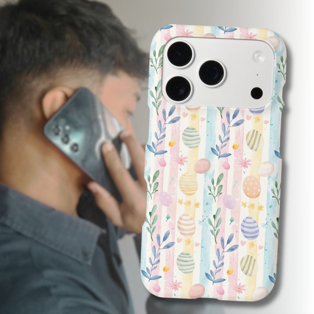 Elegant Pastel Watercolor Easter Stripes Eggs (Creator Uploaded)