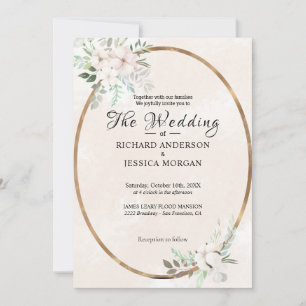 Elegant Pastel Watercolor Floral  Invitation