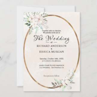 Elegant Pastel Watercolor Floral  Invitation