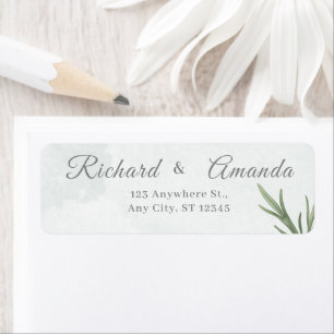 Elegant Pastel Watercolor Floral Wedding Return Address Label