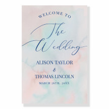 Elegant Pastel Watercolor | Soft Blush & Aqua