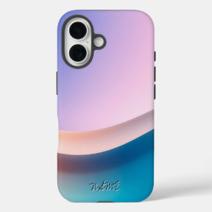 Elegant Pastel Wave Gradient iPhone 16 Case