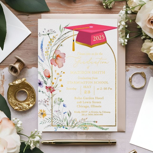 Elegant Pastel Wildflower Garden Graduation Party (Creator Uploaded)