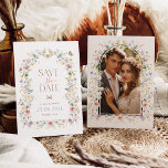 Elegant Pastel Wildflowers Wedding Save the Date Announcement<br><div class="desc">Designed for couples who dream of a wedding wrapped in the magic of love's truest tales, these cards feature soft pastel watercolor wildflowers, reminiscent of an enchanted fairytale garden. The gentle hues of lavender, blush, and buttery yellow intertwine to create a backdrop that is both whimsical and elegantly timeless. Your...</div>