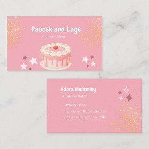 Elegant Pastry Chef Business Card – Custom Contact