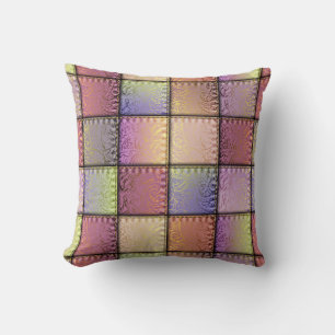 Elegant Patchwork Squares Image Cushion