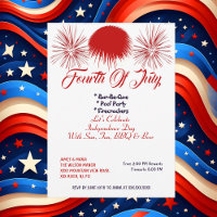 Elegant Patriotic 4th July Firecrackers BBQ Party 