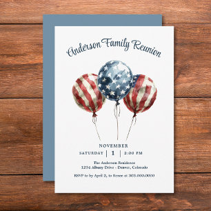 Elegant Patriotic Family Reunion Invitation