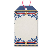 Elegant Patriotic Red White & Blue Floral Bow