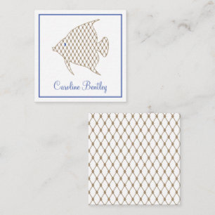 Elegant Pattern Angel Fish Gift Enclosure Cards