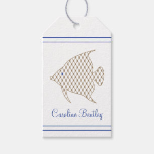 Elegant Pattern Angel Fish Gift Tags