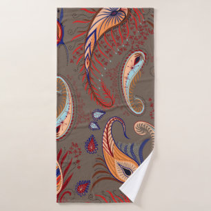 Elegant pattern. paisley illustration.  bath towel