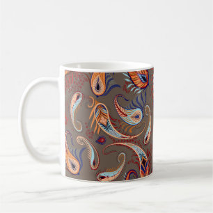 Elegant pattern. paisley illustration. coffee mug