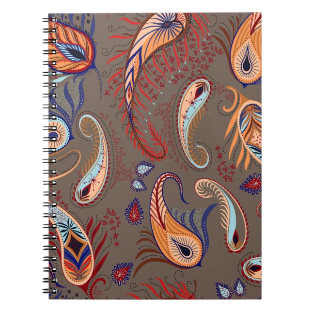 Elegant pattern. paisley illustration.  notebook (Front)