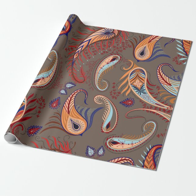 Elegant pattern. paisley illustration.  wrapping paper (Unrolled)