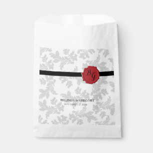 Elegant Pattern & Wax Seal Wedding Favour Bag