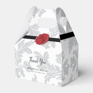 Elegant Pattern & Wax Seal Wedding Favour Box