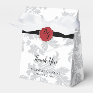 Elegant Pattern & Wax Seal Wedding Favour Box