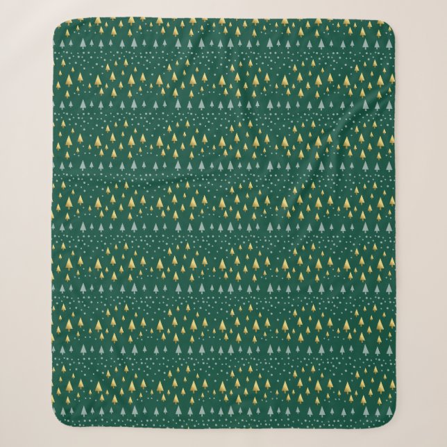 Elegant pattern with a touch of Christmas  Sherpa Blanket (Front)
