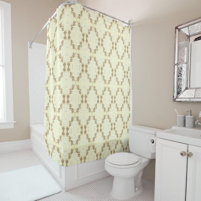 Elegant patterned design shower curtain (In Situ)