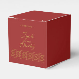 Elegant Patterned Indian Wedding Favour Box
