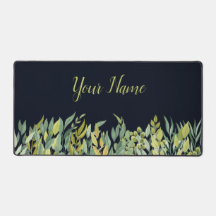 Elegant Peaceful Decorative Summer Leaves  Desk Mat
