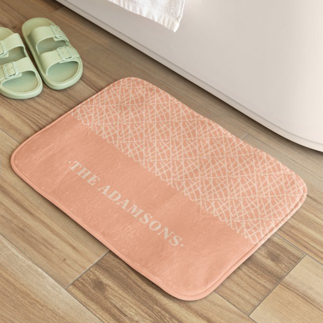 Elegant Peach Abstract  Bath Mat (Creator Uploaded)