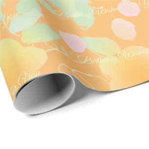 Elegant Peach and Mint Green Wrapping Paper
