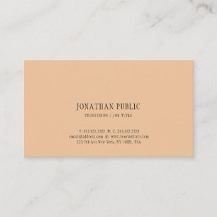 Elegant Peach Colour Modern Minimalist Template To Business Card