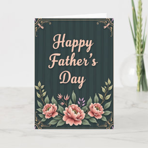 Elegant Peach Fathers Day Card