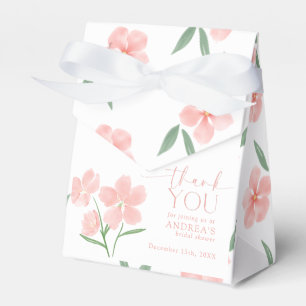 Elegant Peach Floral Bridal Shower Favour Box