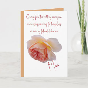 Elegant Peach Flower Card