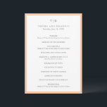 Elegant Peach Monogram Modern Wedding Program<br><div class="desc">Modern wedding programs featuring a clean design with serif and script fonts.</div>