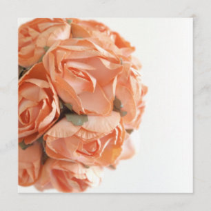 Elegant Peach Roses Bachelorette Party Invitation
