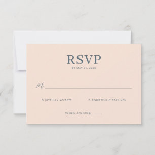 Elegant Peach RSVP Card